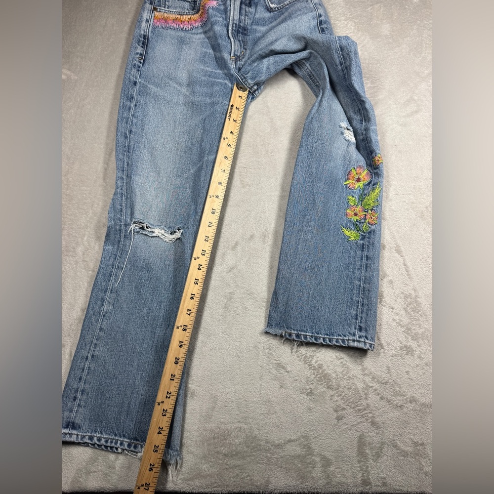 Free People X Citizens of Humanity Estella High Rise Ankle Flare Blue Jeans 25 - Picture 11 of 17